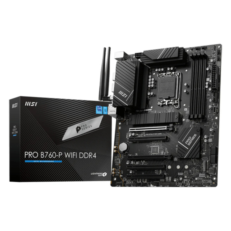 MSI PRO B760-P WiFi DDR4 LGA1700 Intel ATX Gaming Motherboard - اللوحة الأم